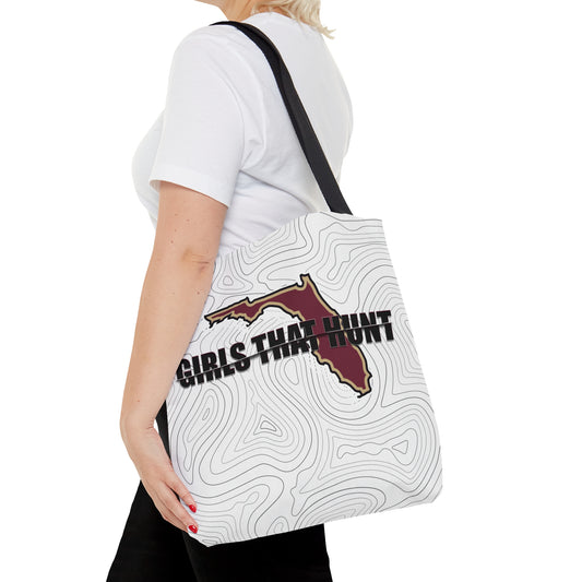 Florida Girls That Hunt Tote Bag - Showcasing the unique design for Florida hunters