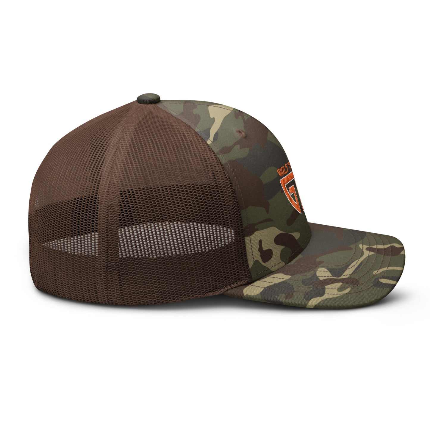 GTH/Orange Camouflage trucker hat