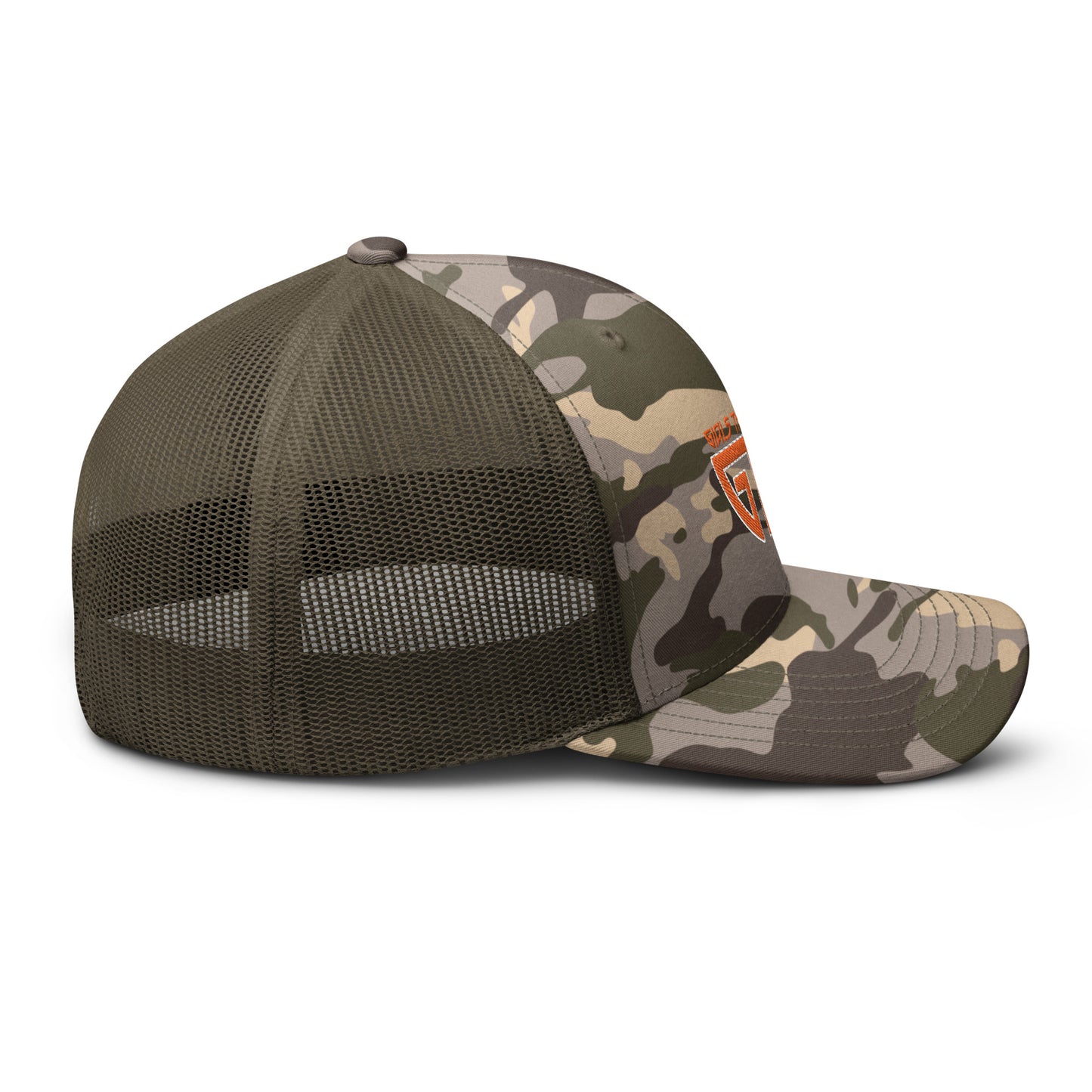 GTH/Orange Camouflage trucker hat