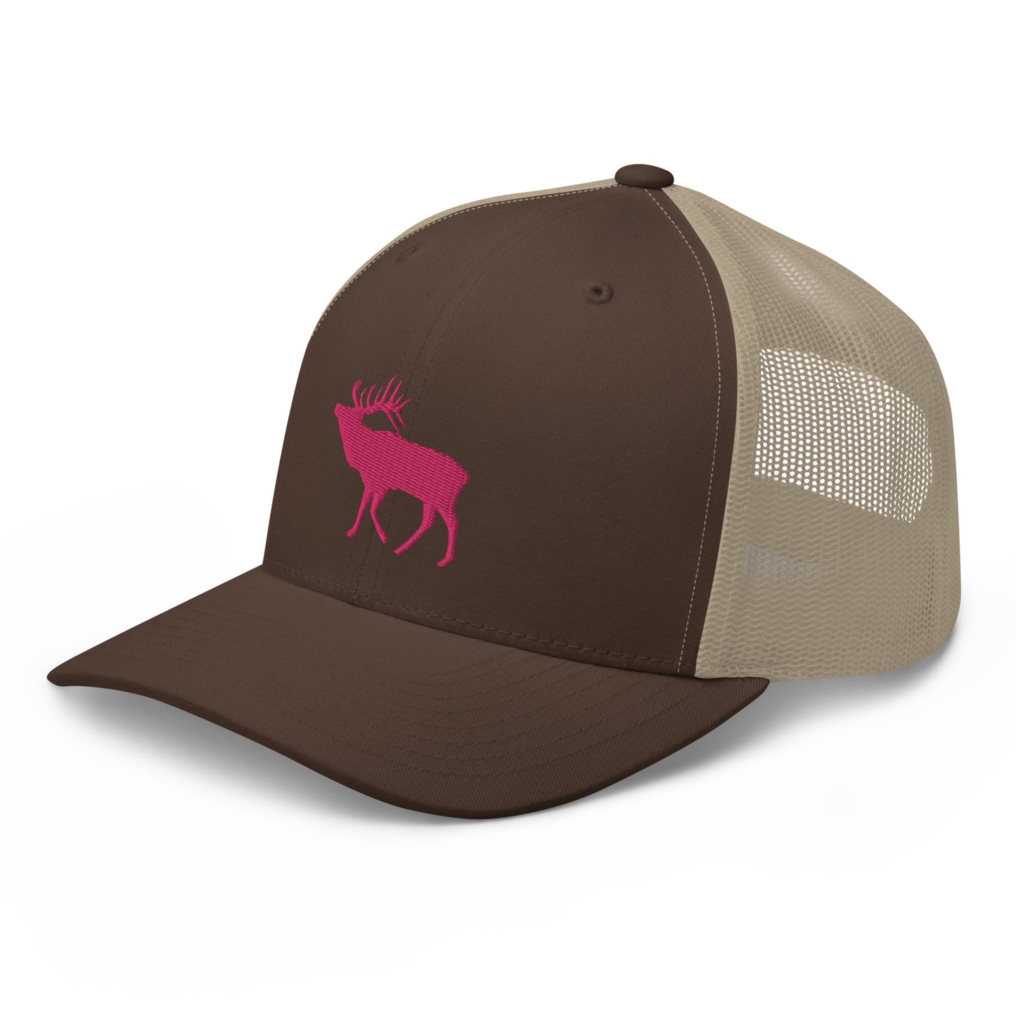 Pink Elk Retro Trucker Hat