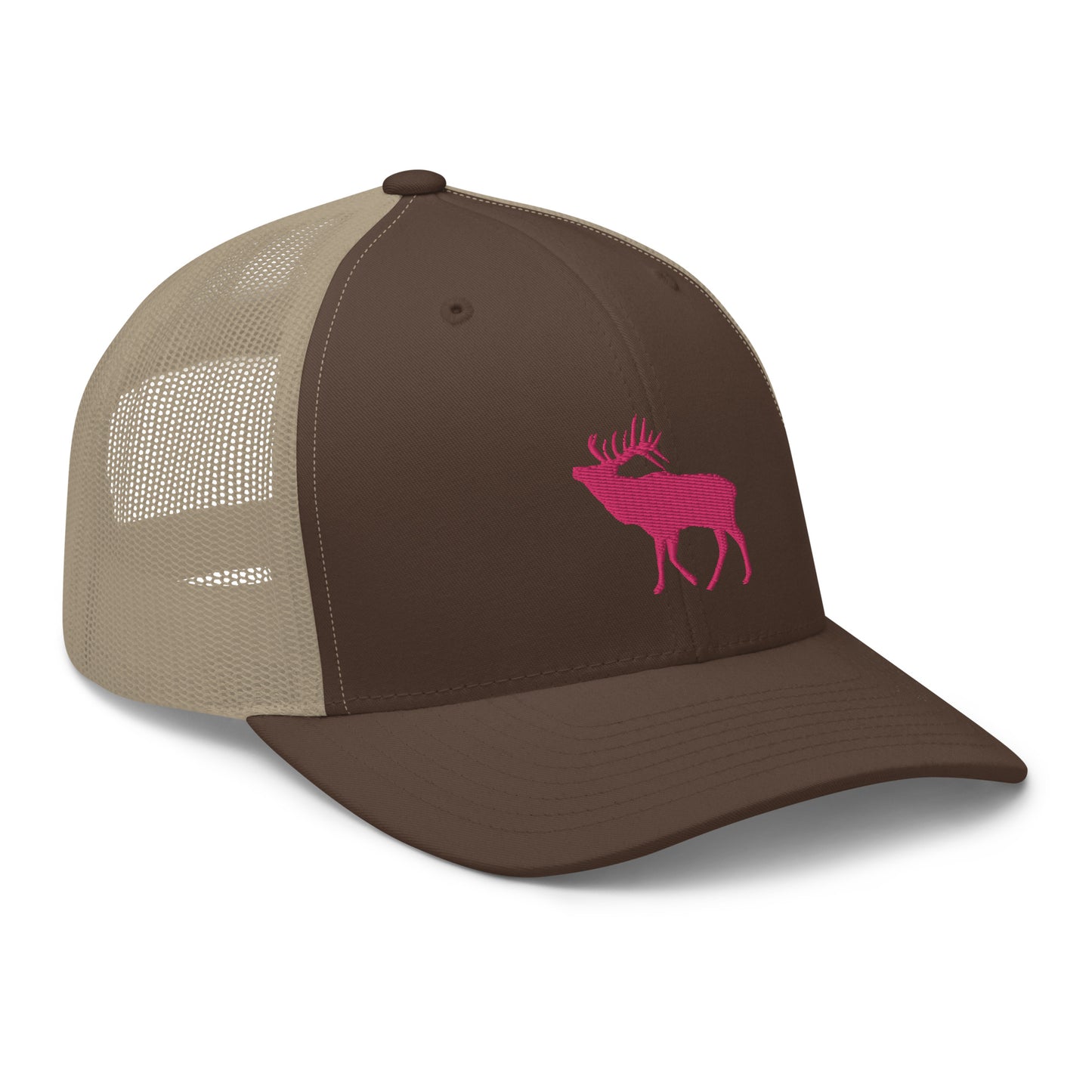 Pink Elk Retro Trucker Hat