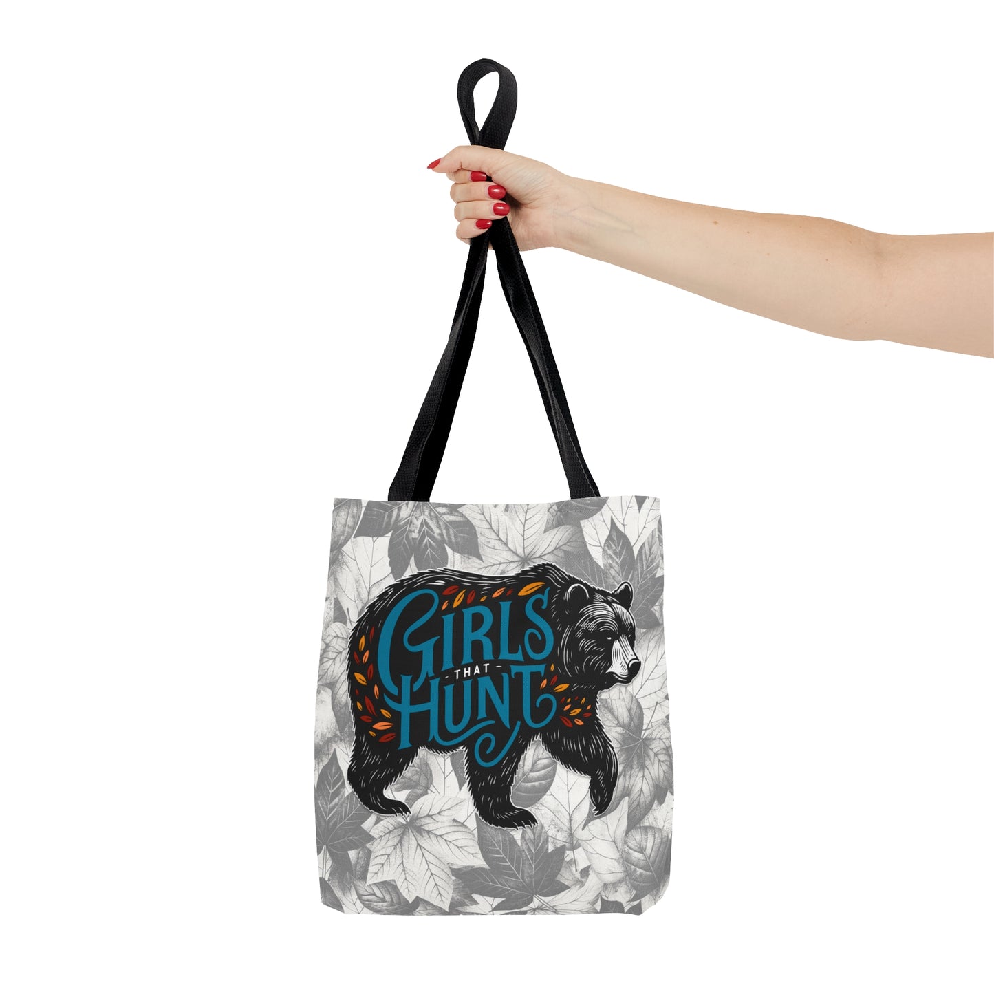 Girls That Hunt Autumn Black Bear Tote Bag
