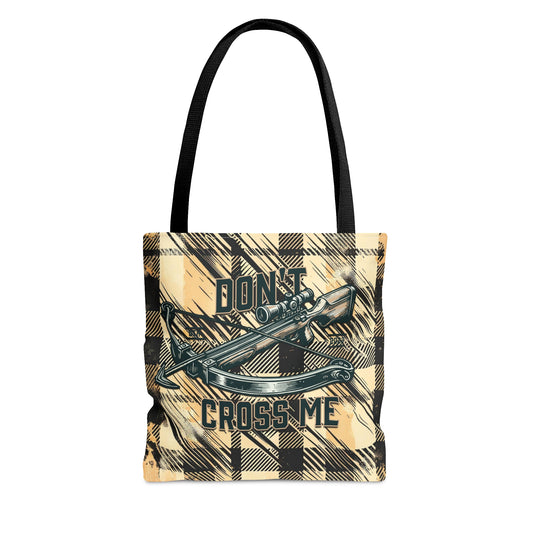 Don't Cross Me Sand Flannel Tote Bag