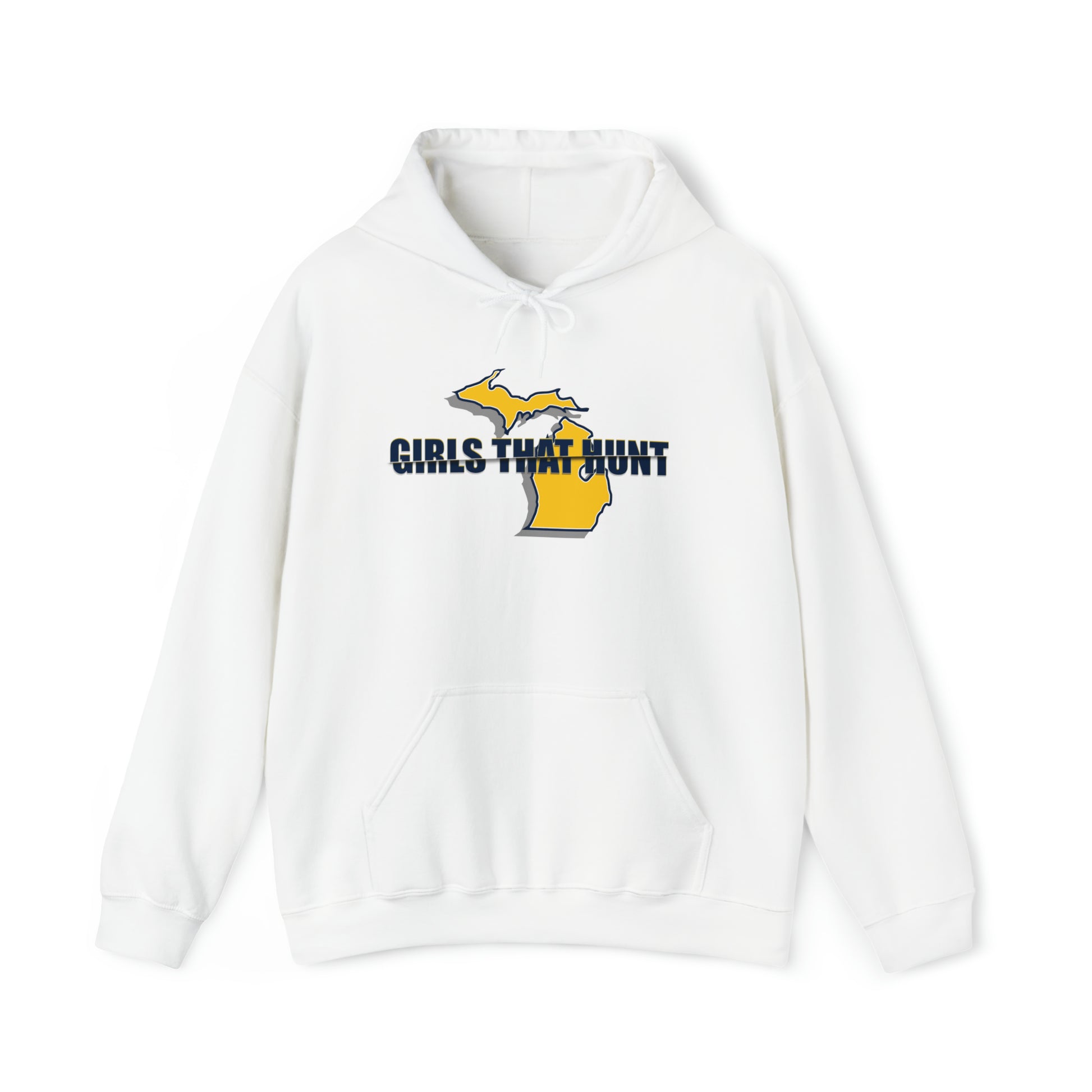 Michigan Girls That Hunt Hoodie - Displaying the unique design dedicated to Michigan's female hunters
