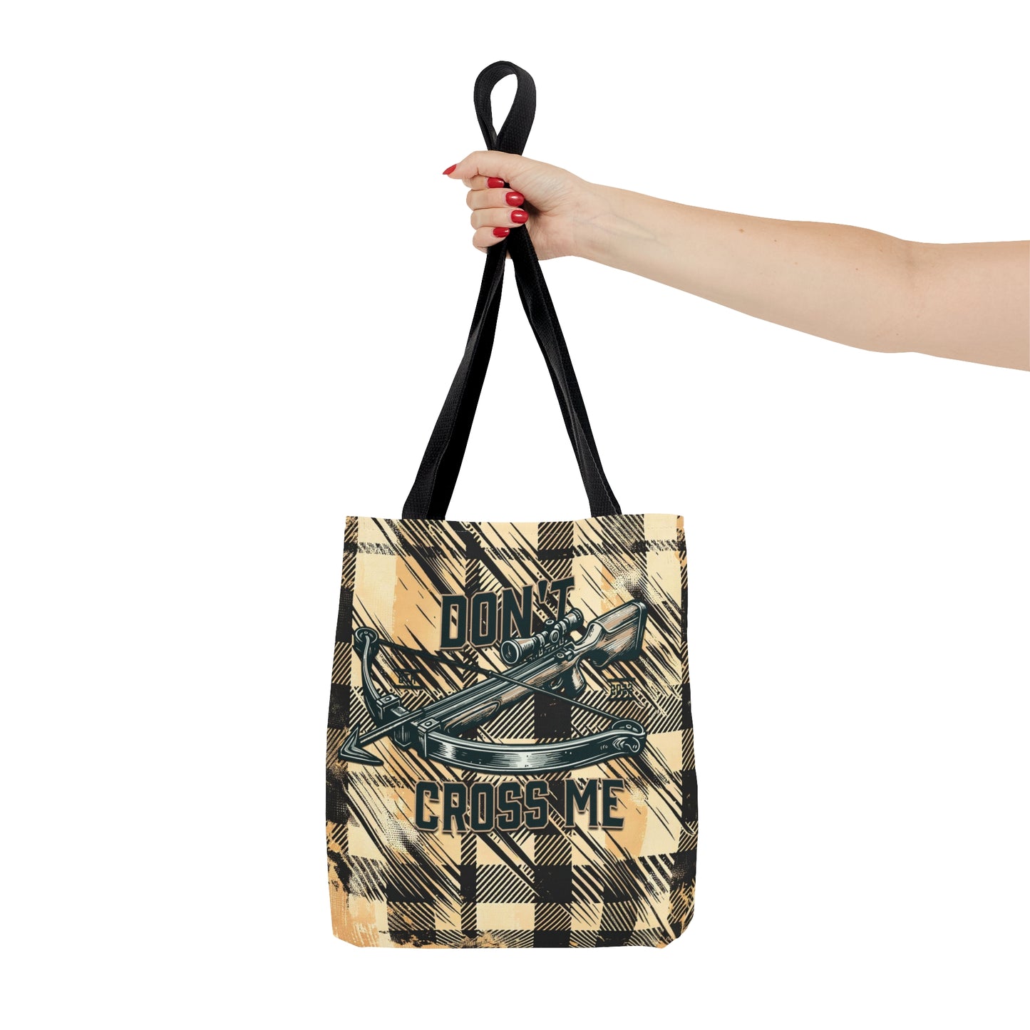 Don't Cross Me Sand Flannel Tote Bag