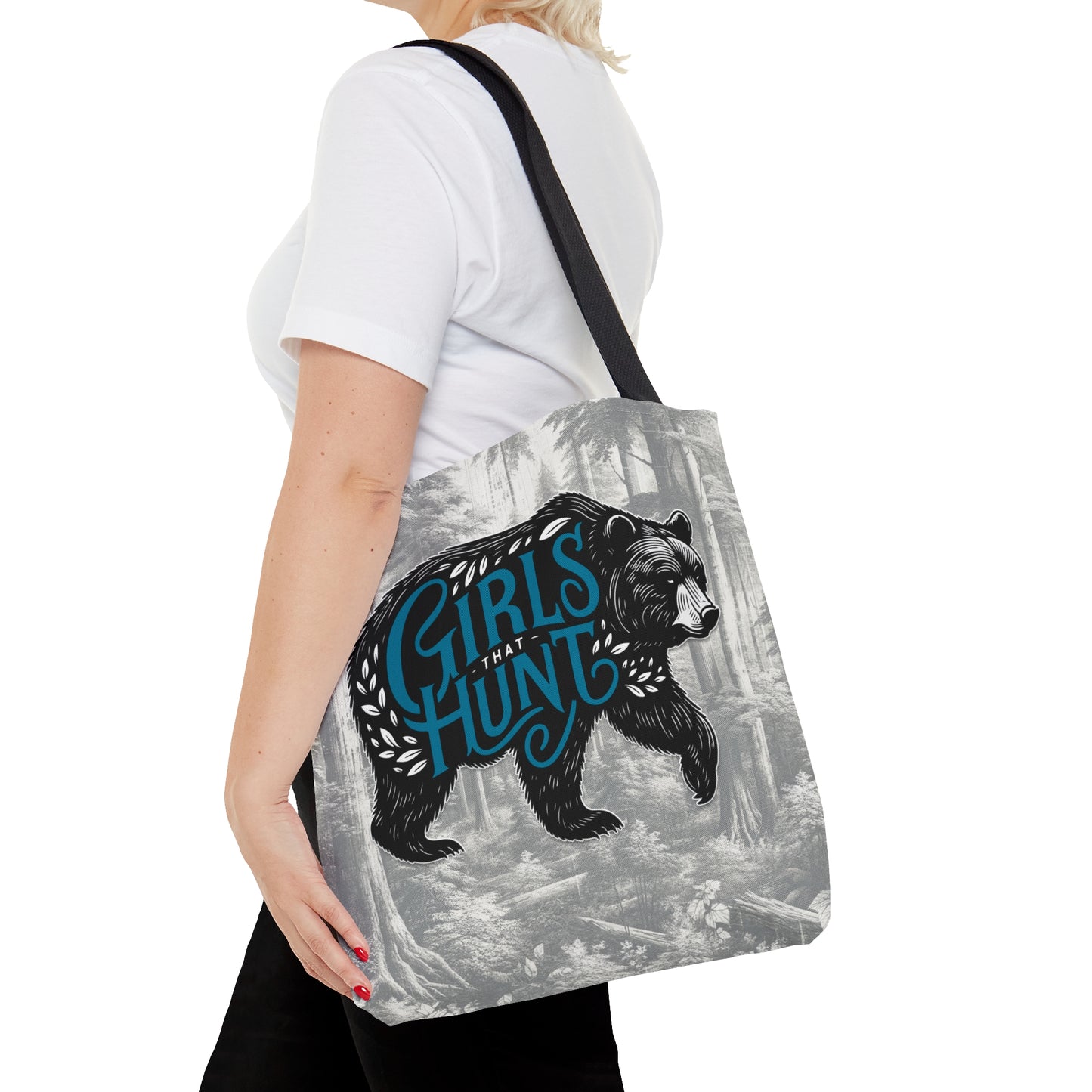 Girls That Hunt Black Bear Tote Bag