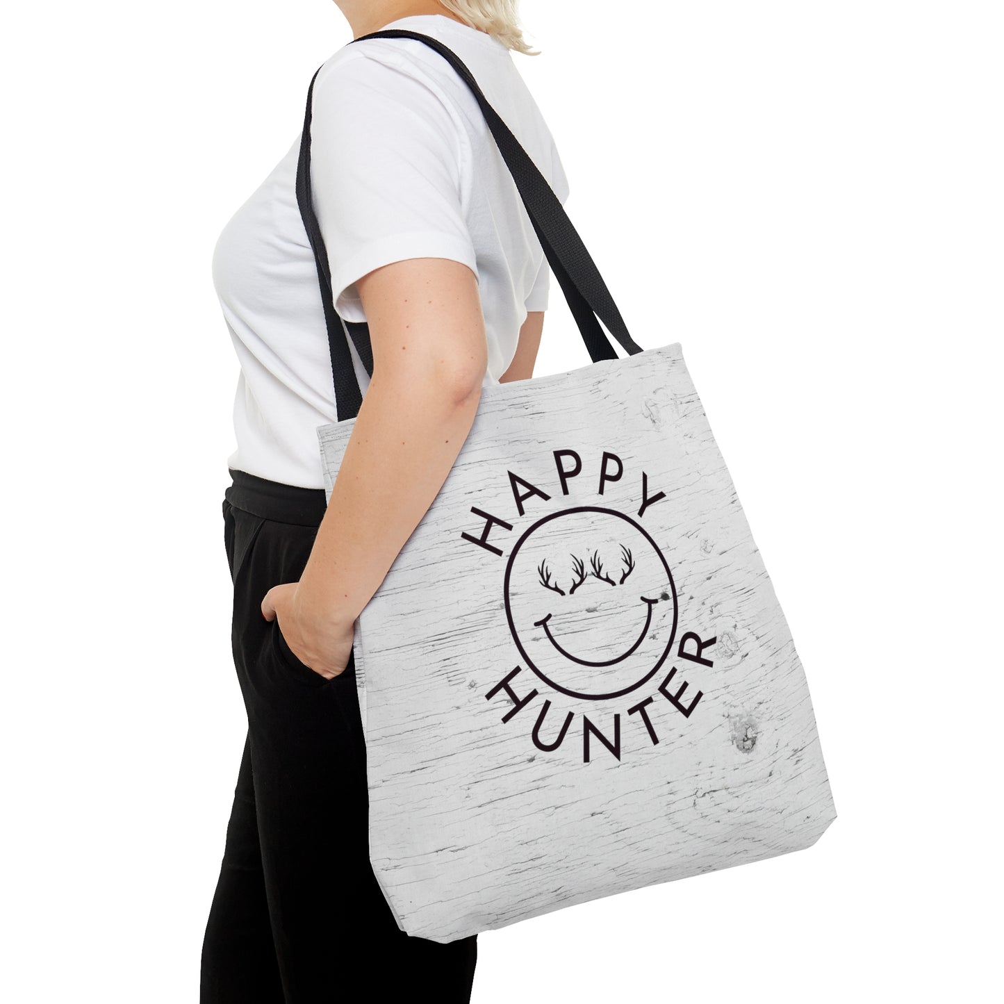 Happy Hunter Tote Bag - Displaying the unique 'Happy Hunter' design