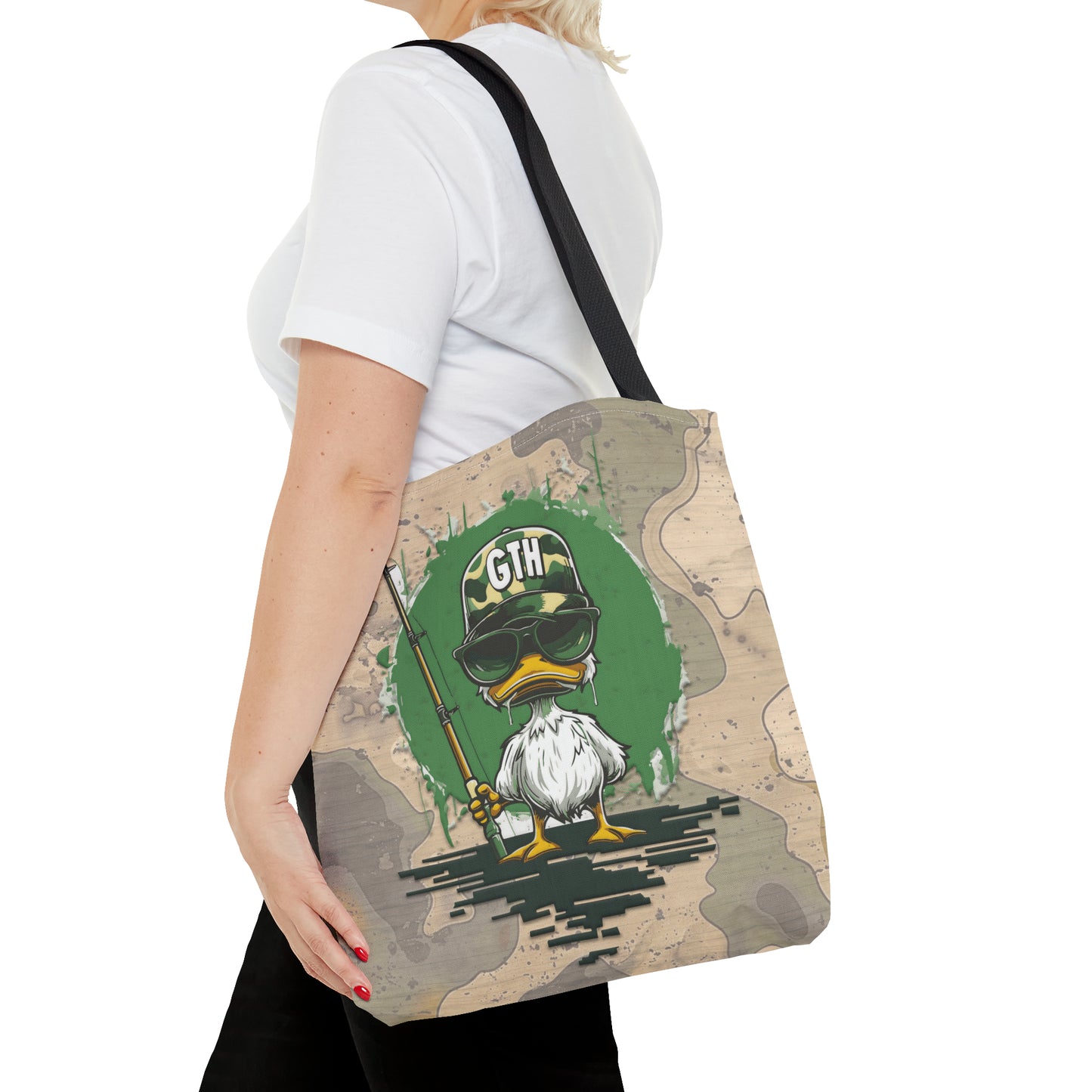 Leader of the Flock Tote Bag - Iconic Duck Emblem for Outdoor Enthusiasts