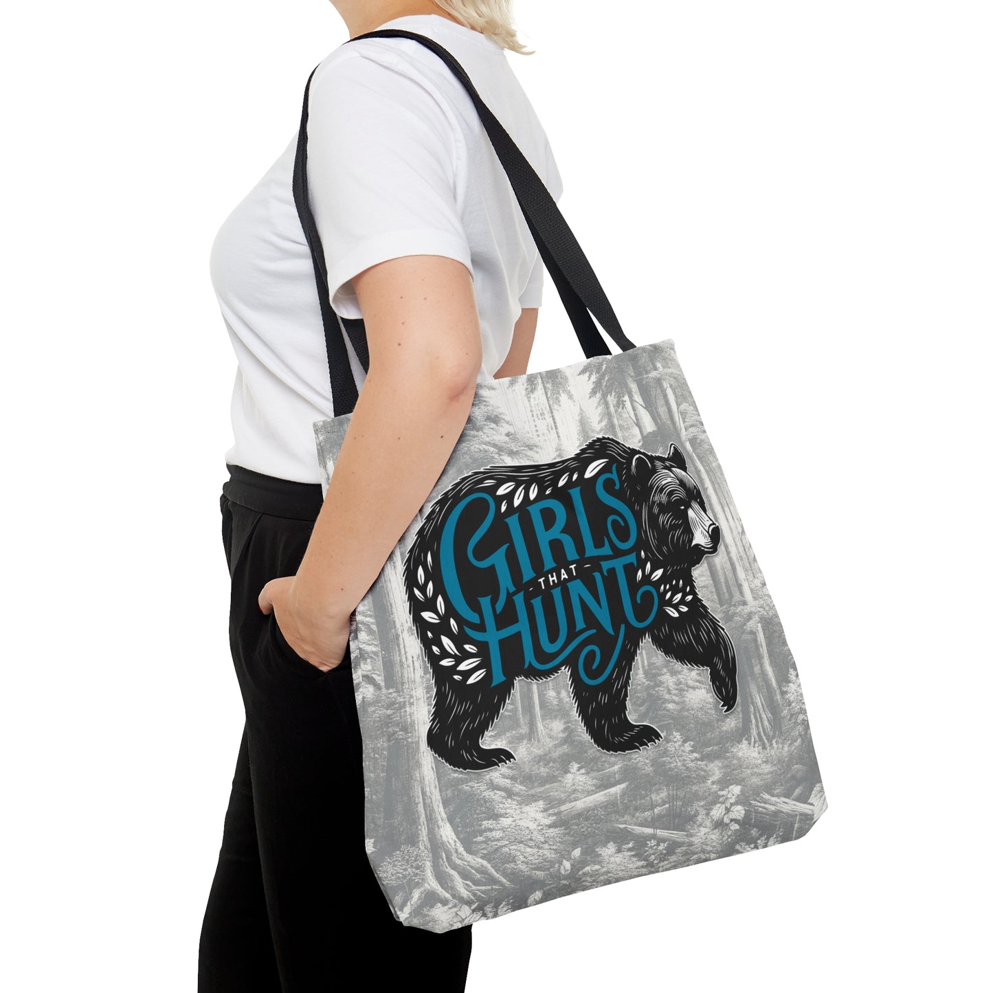 Girls That Hunt Black Bear Tote Bag