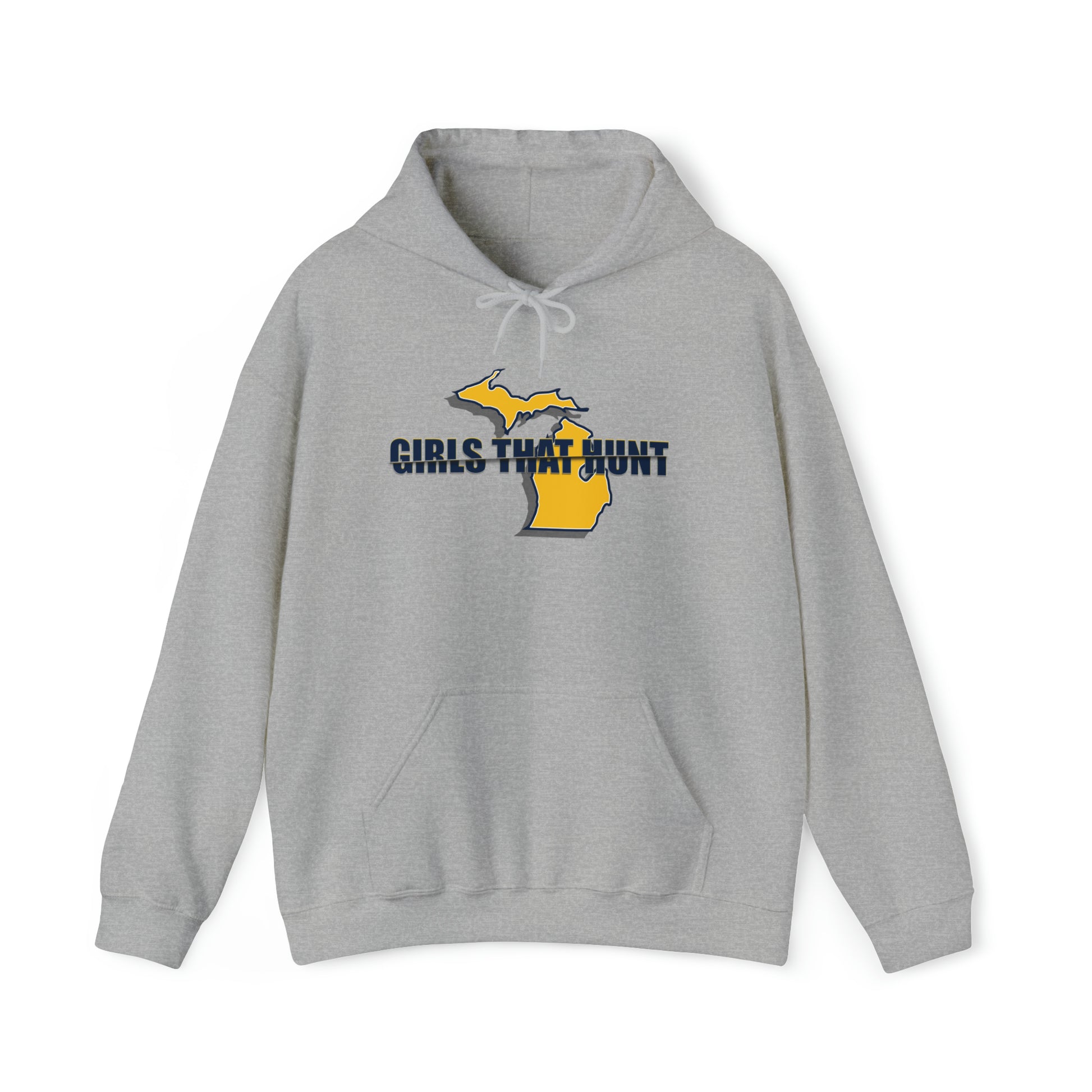 Michigan Girls That Hunt Hoodie - Displaying the unique design dedicated to Michigan's female hunters