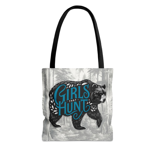 Girls That Hunt Black Bear Tote Bag