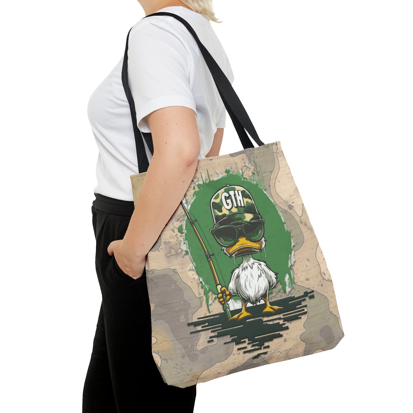 Leader of the Flock Tote Bag - Iconic Duck Emblem for Outdoor Enthusiasts