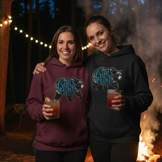 Girls That Hunt Black Bear Hoodie