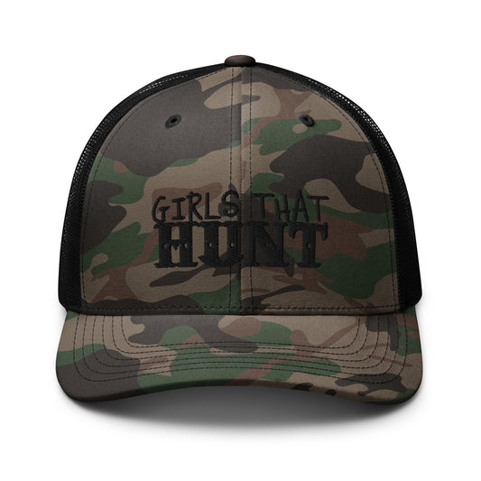 Girlst That Hunt Camouflage trucker hat