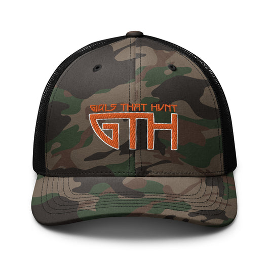 GTH/Orange Camouflage trucker hat