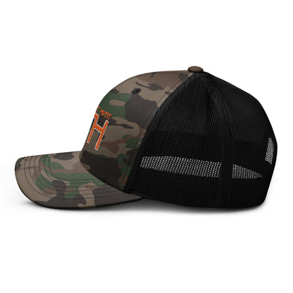 GTH/Orange Camouflage trucker hat