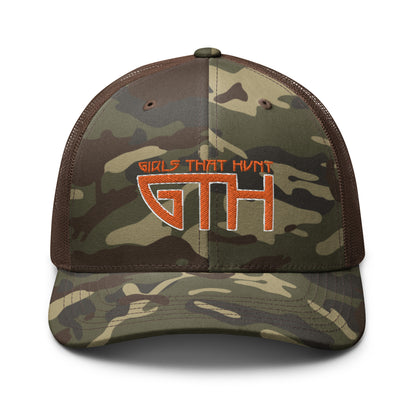 GTH/Orange Camouflage trucker hat
