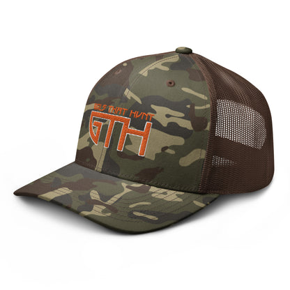 GTH/Orange Camouflage trucker hat