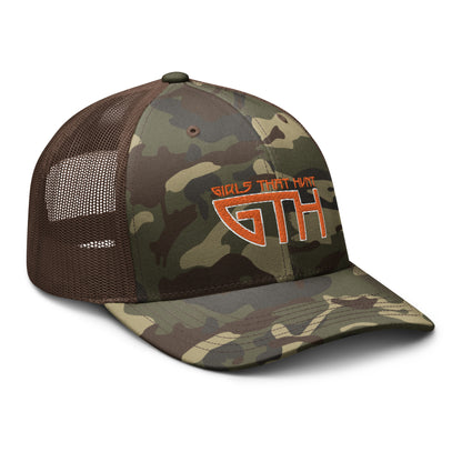 GTH/Orange Camouflage trucker hat