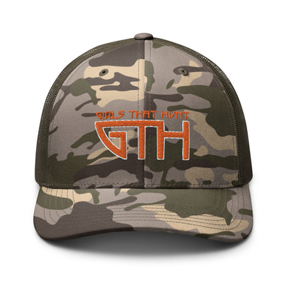 GTH/Orange Camouflage trucker hat