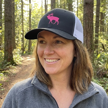 Pink Elk Retro Trucker Hat