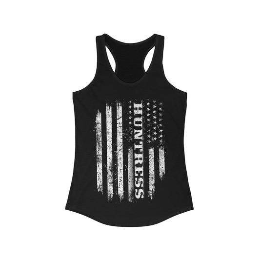 American Huntress Tank - Black - Uniting hunting passion with American pride