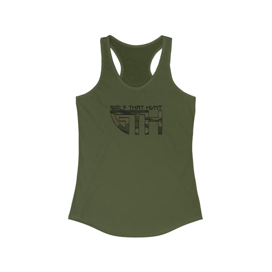 GTH Camo Racerback Tank - military green - Iconic camouflage design for the bold female