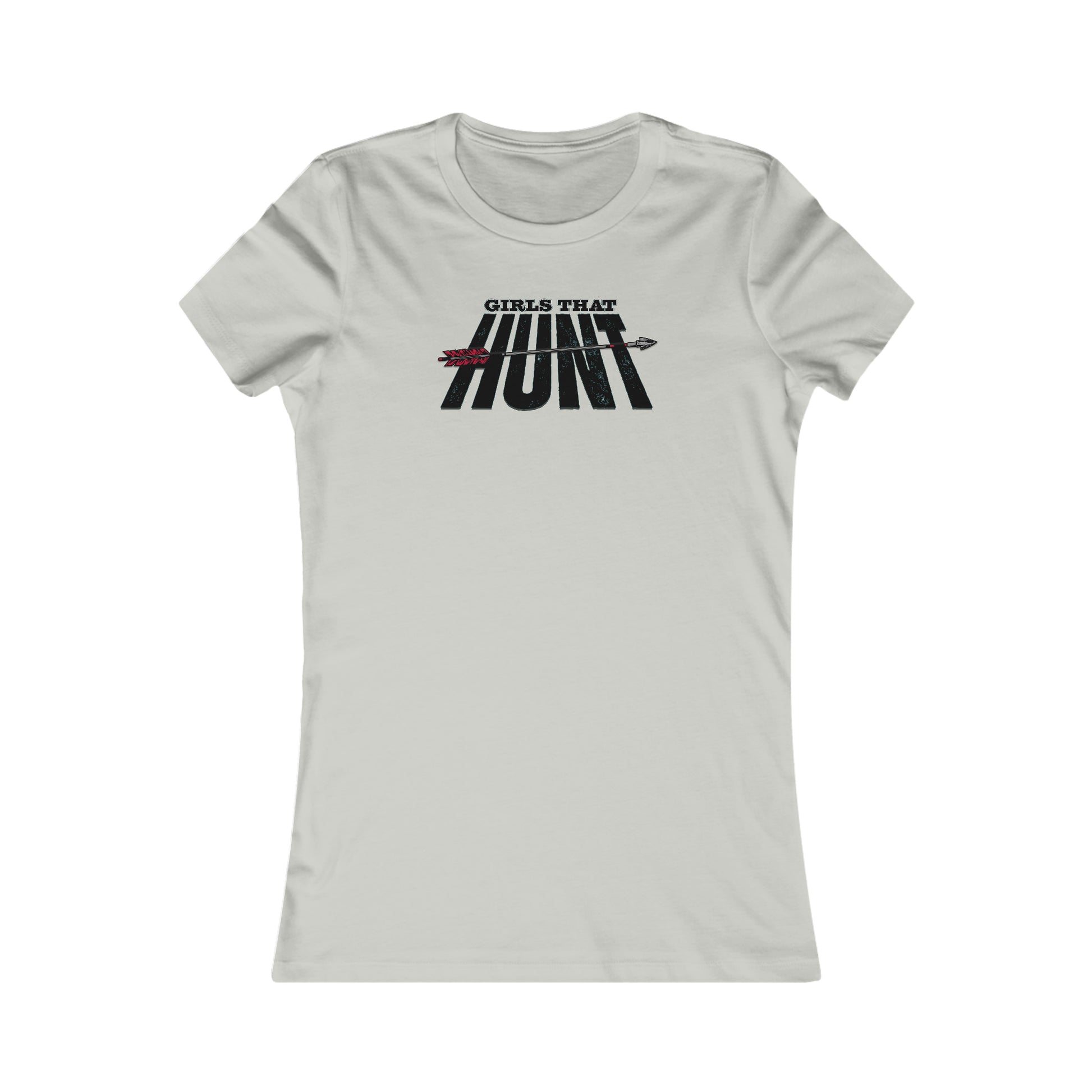 Girls That Hunt Hoodie - silver - Bowhunting-themed hoodie for women