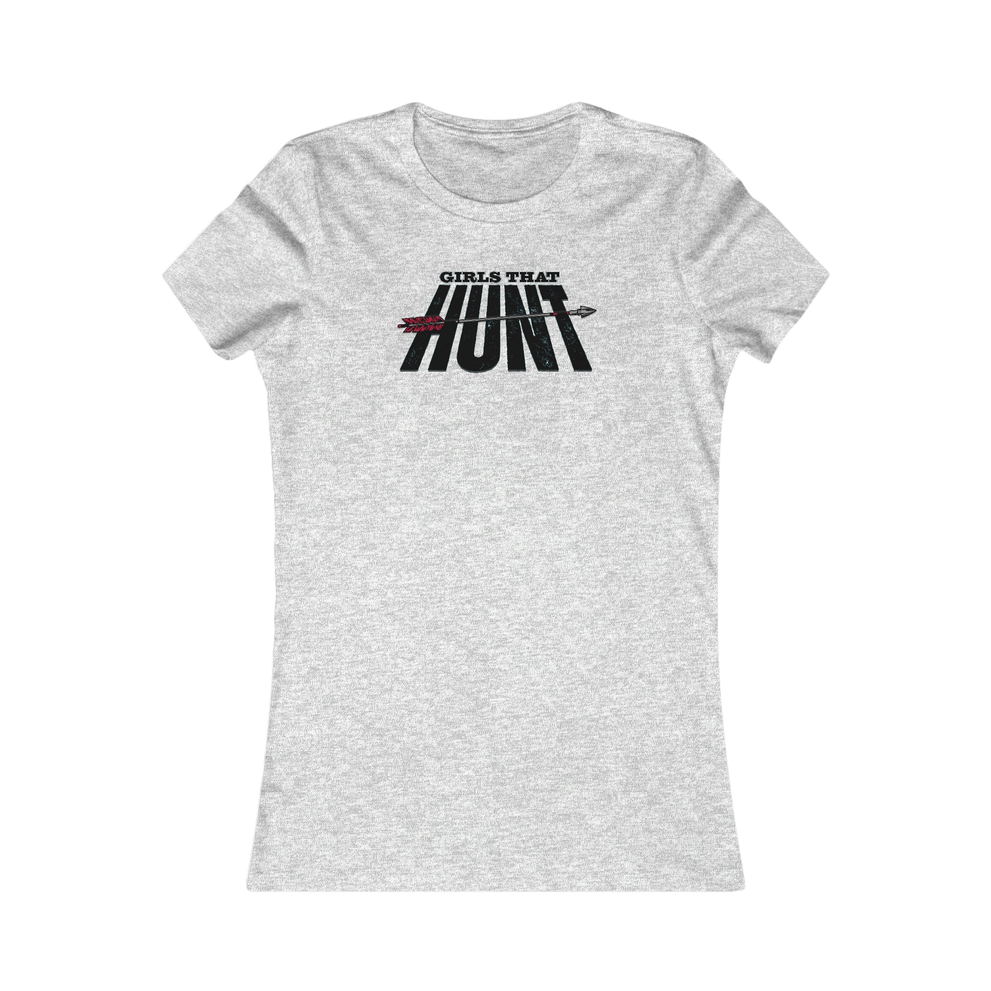 Girls That Hunt Hoodie - Gray - Bowhunting-themed hoodie for women