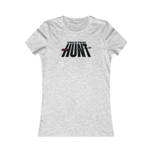 Girls That Hunt Hoodie - Gray - Bowhunting-themed hoodie for women