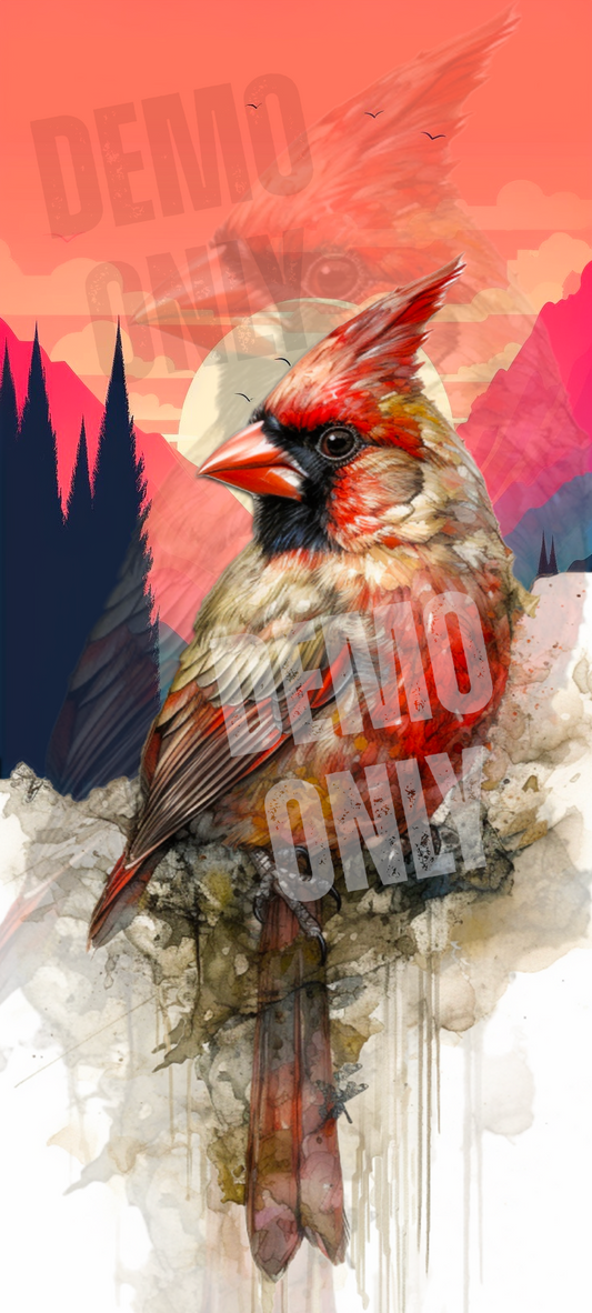 Cardinal Sunset-Phone Wallpaper