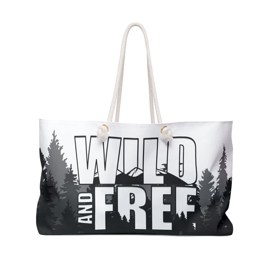 Wild and Free Oversized Weekend Bag - Flat Mockup - Large, robust bag ready for any adventure