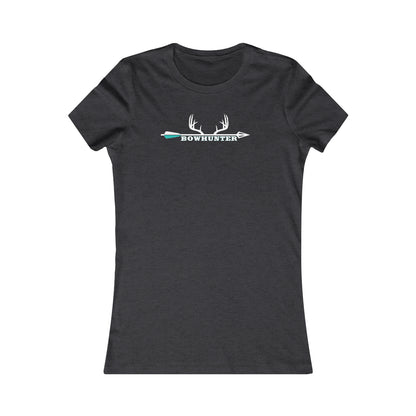 Bowhunter Fitted Tee - Black - Comfortable tee featuring "Bowhunter" with antlers and arrow design