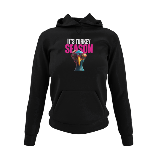 It's Turkey Season Hoodie - Black - Comfortable design with a fun hunting-inspired statement