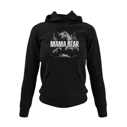 Don't Mess with Mama Bear Hoodie - Black - Cozy design with a powerful statement and bear graphic
