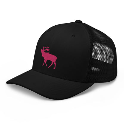 Pink Elk Retro Trucker Hat