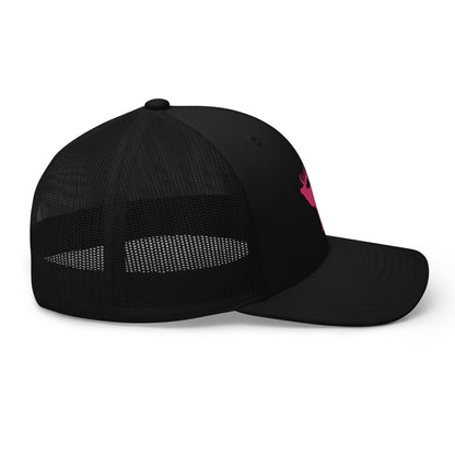 Pink Elk Retro Trucker Hat