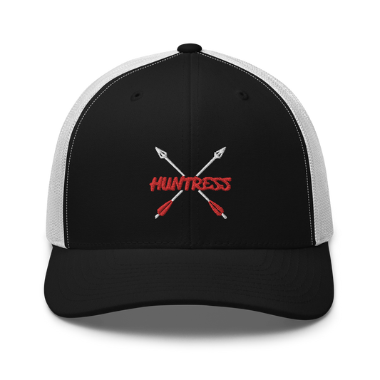 Huntress Crossed Arrows Retro Trucker Hat