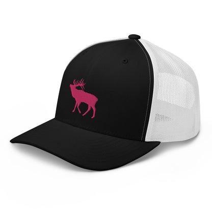 Pink Elk Retro Trucker Hat